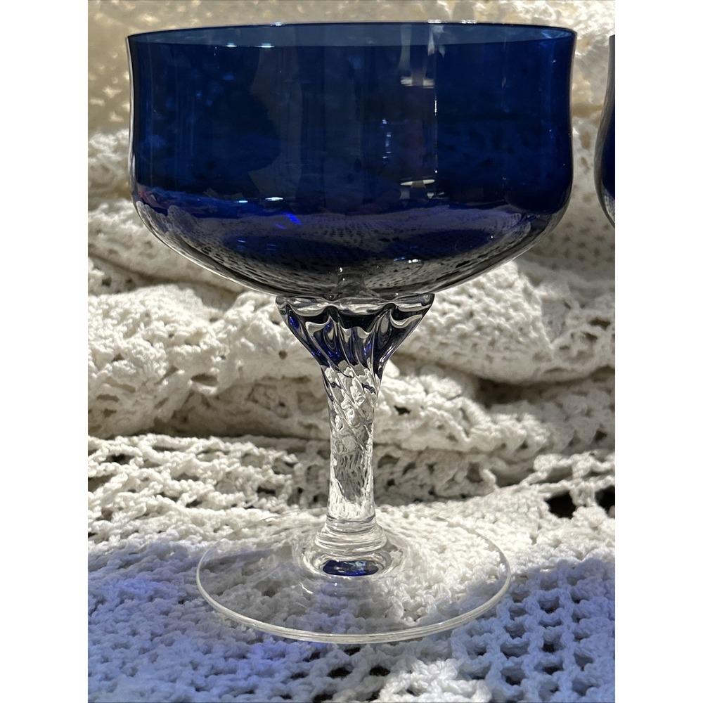 (2) CAMBRIDGE by Celebrity Champagne Tall Sherbet Glasses